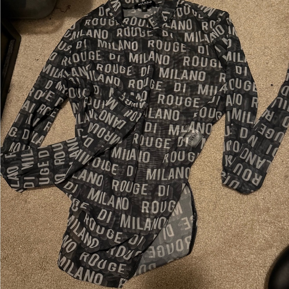 Black and Gray Bodysuit